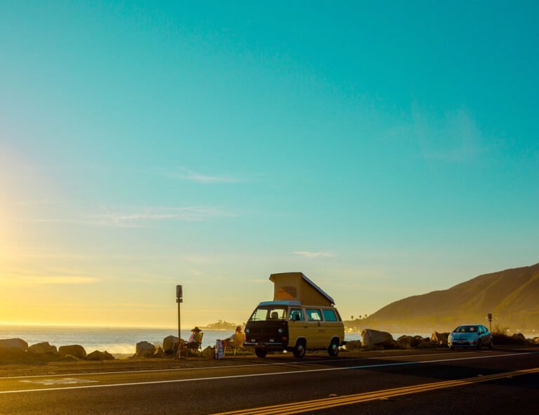 Van on sunset